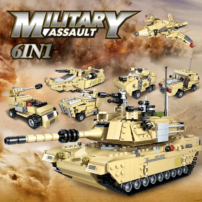 Военные строительные блоки Abrams Main Battle Tank 929 шт. совместимые WW2 M1A2 фигурки кубики