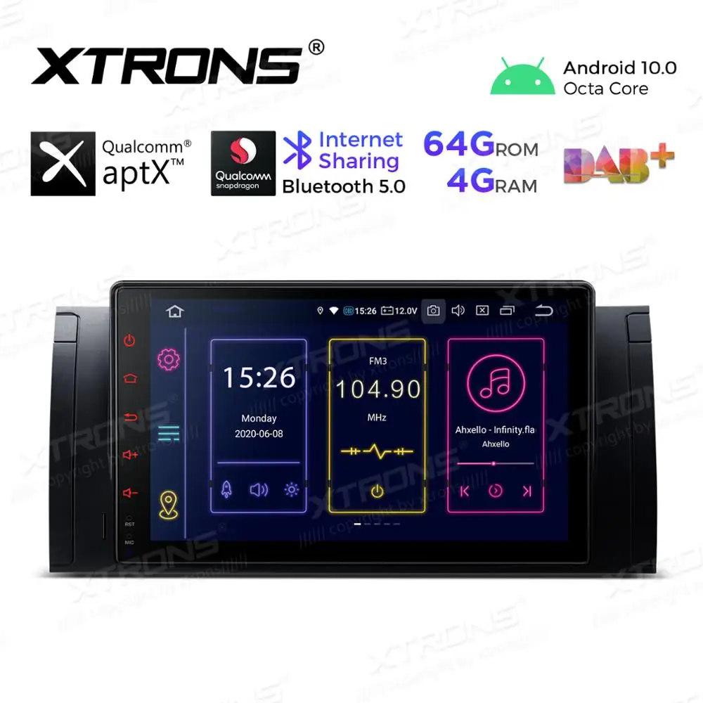 XTRONS 9 ''Android 10 0 устройство док станция Qualcomm Bluetooth 5 автомобиль радио плеер для BMW