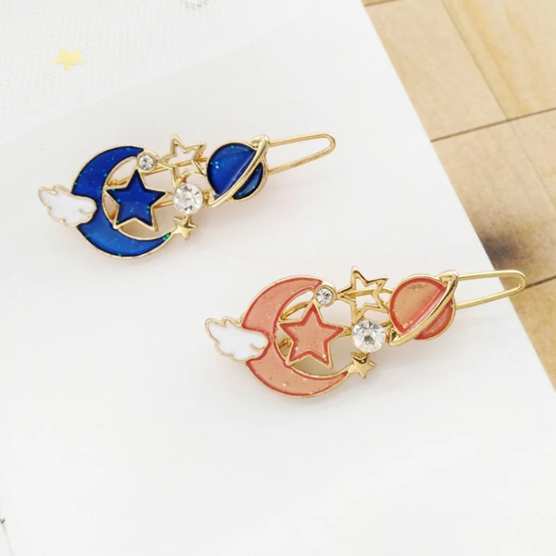

Moon Star Hairpins For Women Korean Style Barrettes Girls Sweet Barrettes Hairgrips Hair Accessories