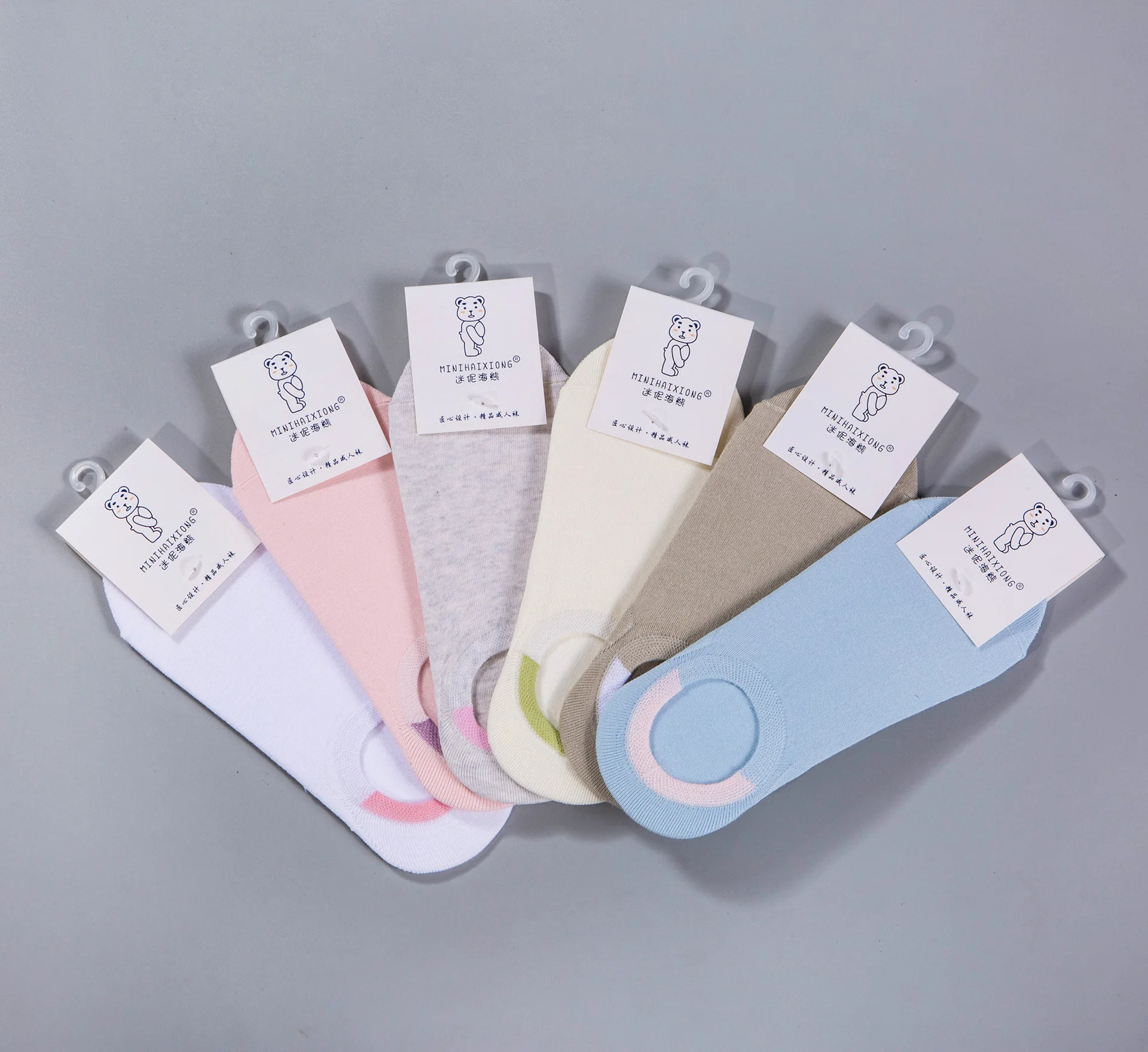 

6 Pair Candy Color Invisible Non-slip Low Cut Socks Fashion Women Casual Cotton Breathable Ankle Boat Socks Apparel Accessories