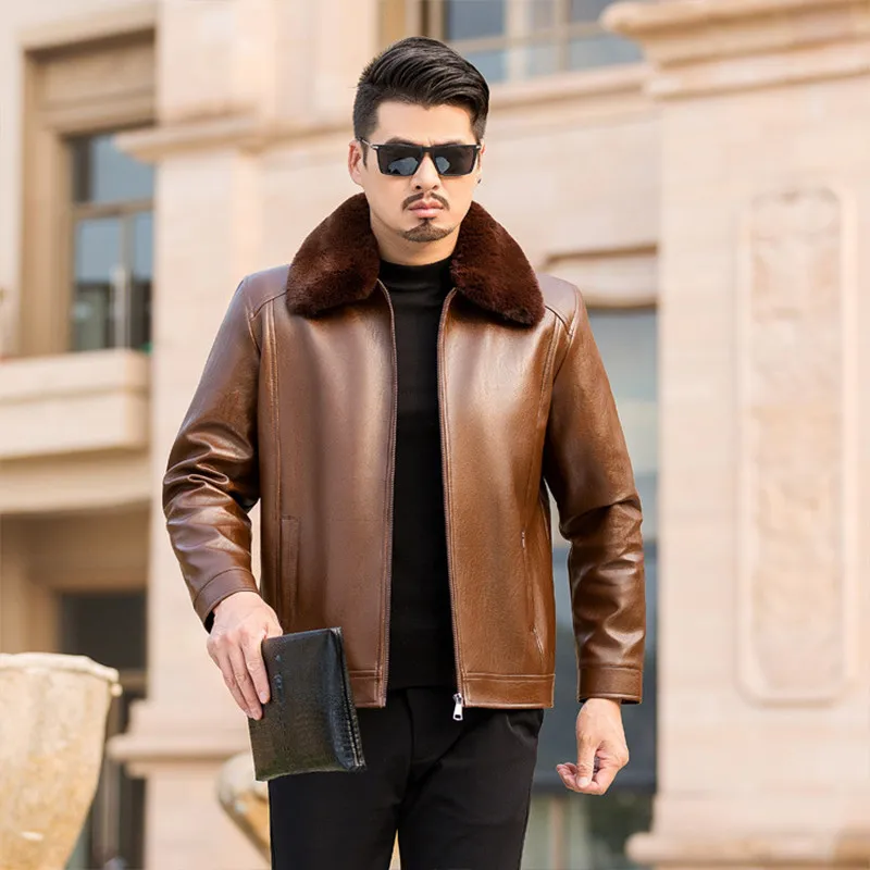 Новинка 2020 зимняя мотоциклетная мужская куртка из искусственной кожи Мужская