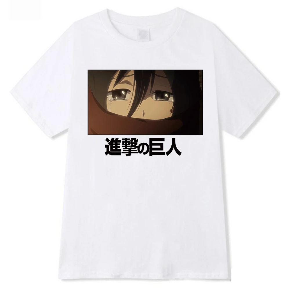 

Japanese Anime Attack On Titan Men's Casual Short Sleeves Street Hip-hop Harajuku Style T-shirt Neutral