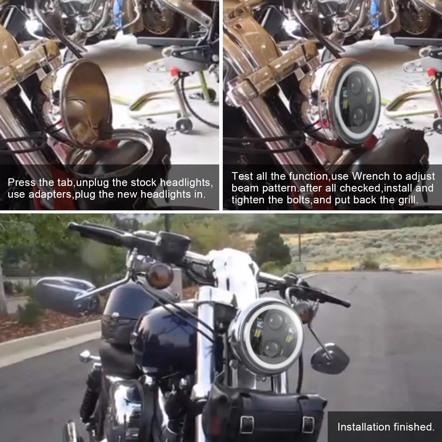 5 75 дюймов Мотоцикл головной светильник светодиодный мотоциклетные фары