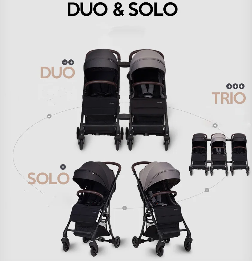 Aulon роскошный двойной светильник для детской коляски Тролли с кожаным чехлом Yoya