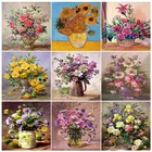 Алмазная 5d Вышивка крестиком, картина из круглых страз с цветами на заказ, набор для мозаики, домашний декор, подарок, 2020