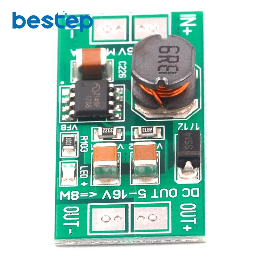 USB вход 8 Вт потенциальный преобразователь от 5 В до 12 Модуль повышения мощности