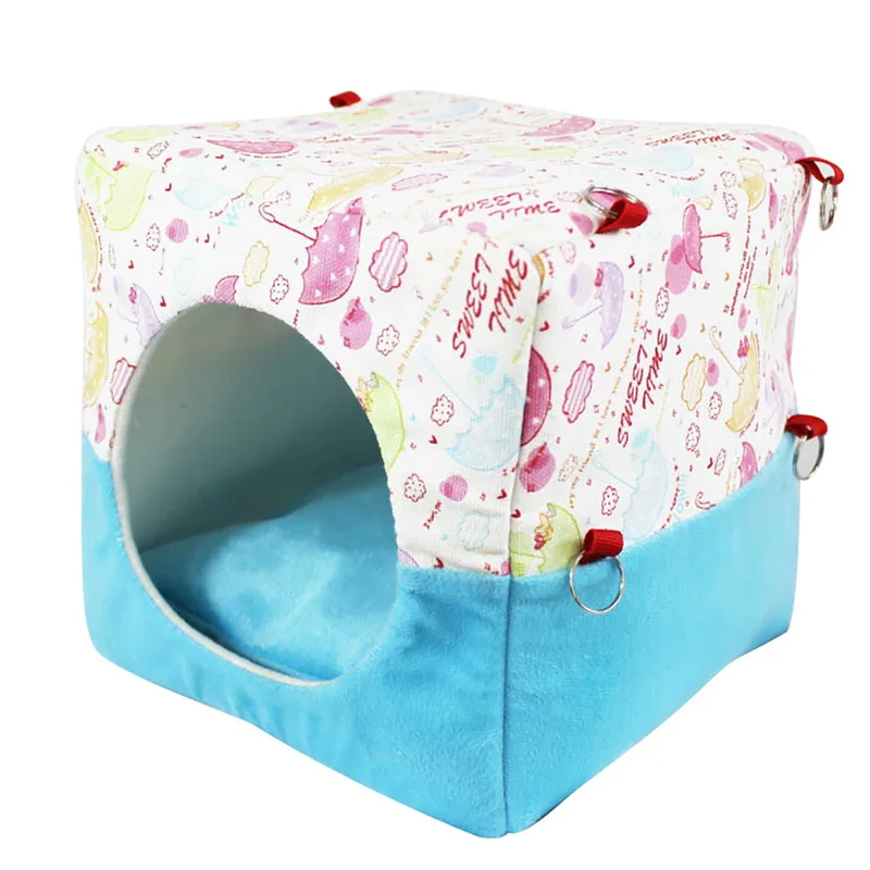 Зимняя теплая морская свинка кролик Ежик живое гнездо плюшевый хлопок гамак для