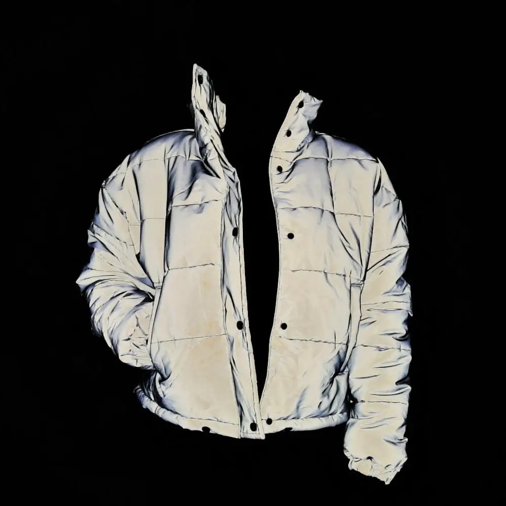 Женский светильник светоотражающая стеганая куртка Короткие топы теплая зимняя