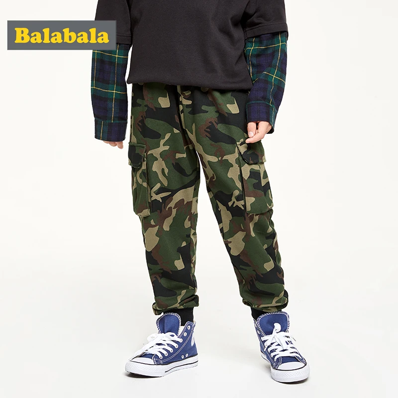 Balabala/детские брюки для мальчиков полосатые кружевные Свободные повседневные