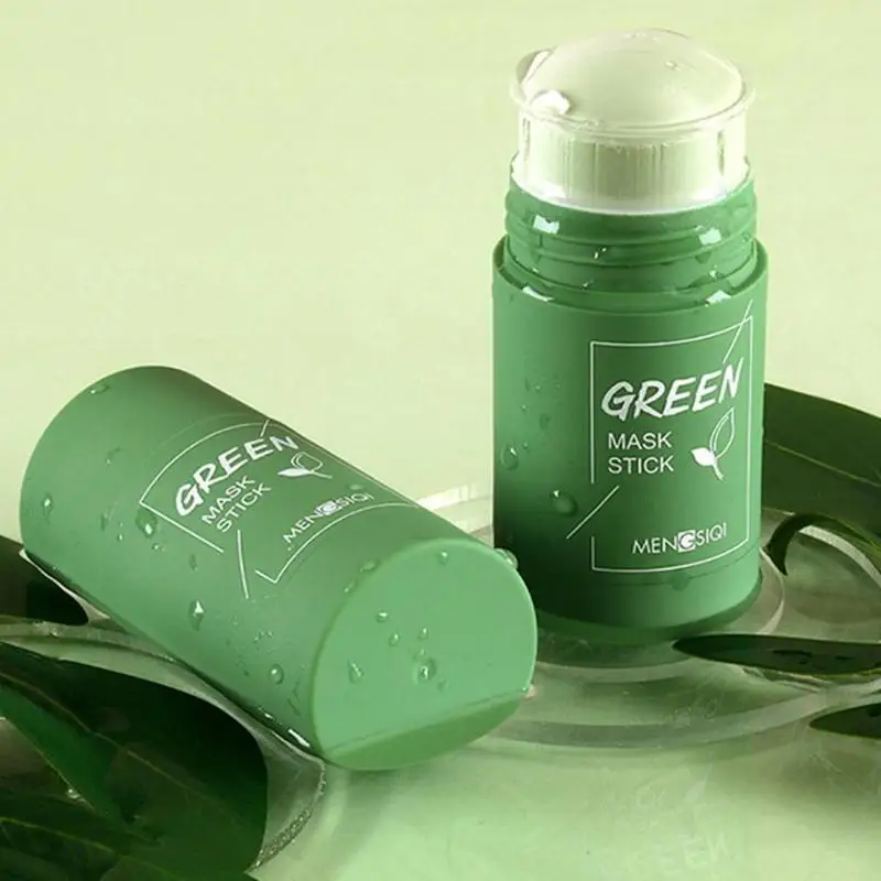 Зелёный чай Очищающая Маска масло Управление Баклажан Очищение акне Смягчающая