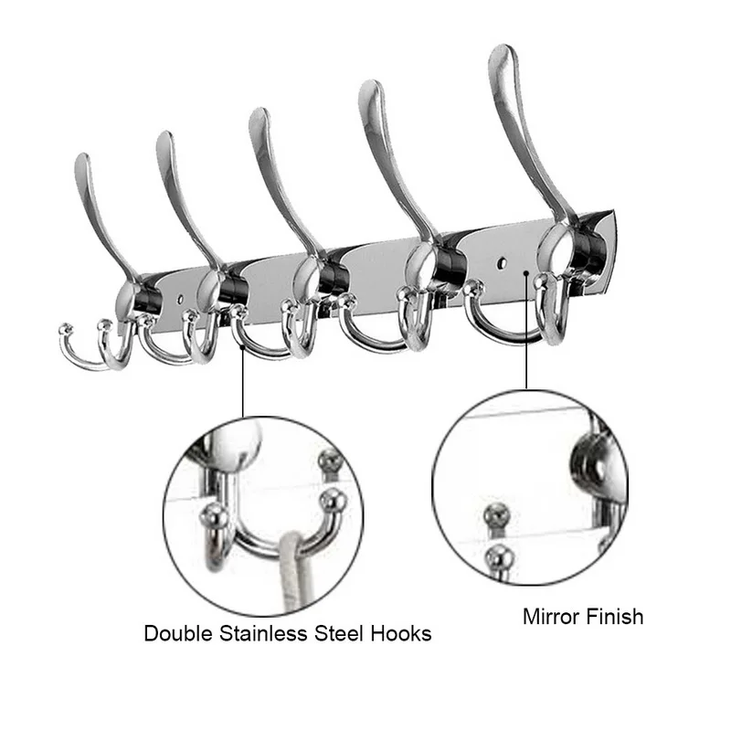 Новый настенный крючок из нержавеющей стали 1/2 шт Многофункциональная вешалка