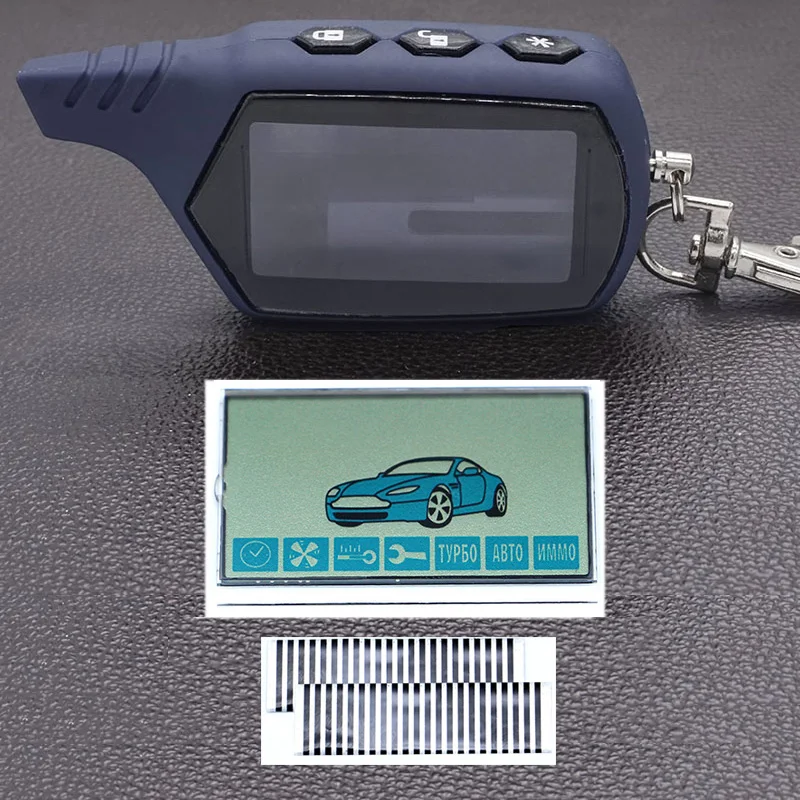 

A91 lcd display + Zebra Paper + LCD keychain body Case For Russian Starline A91 lcd remote Control two way Car Alarm System