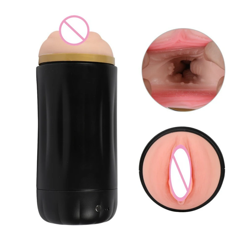 Male Sex Toys Masturbators Sounds and Vibrates Artificial Vagina Masturbation Cup Real Pussy Stimulate Massager | Красота и здоровье