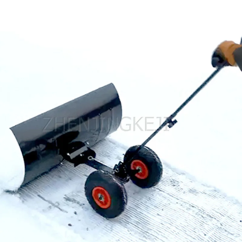 

Лопата для снега на колесиках, инструмент для удаления снега из нержавеющей стали с оцинкованным листом, инструменты для уборки дорог