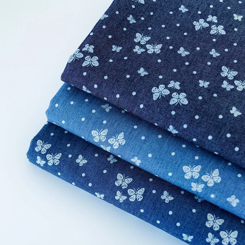 Ковбойская хлопковая ткань с принтом для мягкой одежды шитья дерэкшн-материал