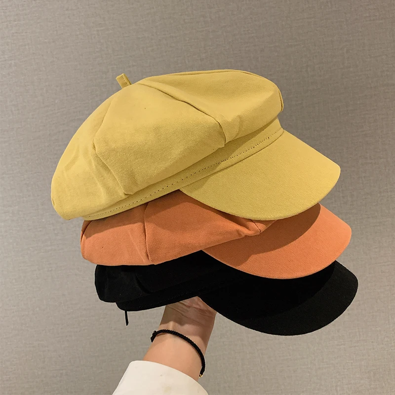 Восьмиугольная кепка INS женский Британский берет в Корейском стиле весна лето