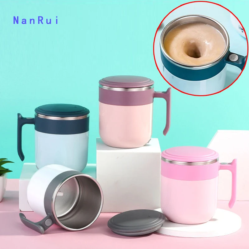 USB Rechargeable Automatic Mixing Cup Office Magnetic Coffee Stirring Mugs 304 Stainless Steel Water Cup Lazy Milk Smart Mug
