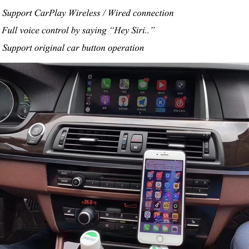 Беспроводная смарт-камера Apple CarPlay видео интерфейс Android авто для BMW 1 серии E81/E82/E87/E88