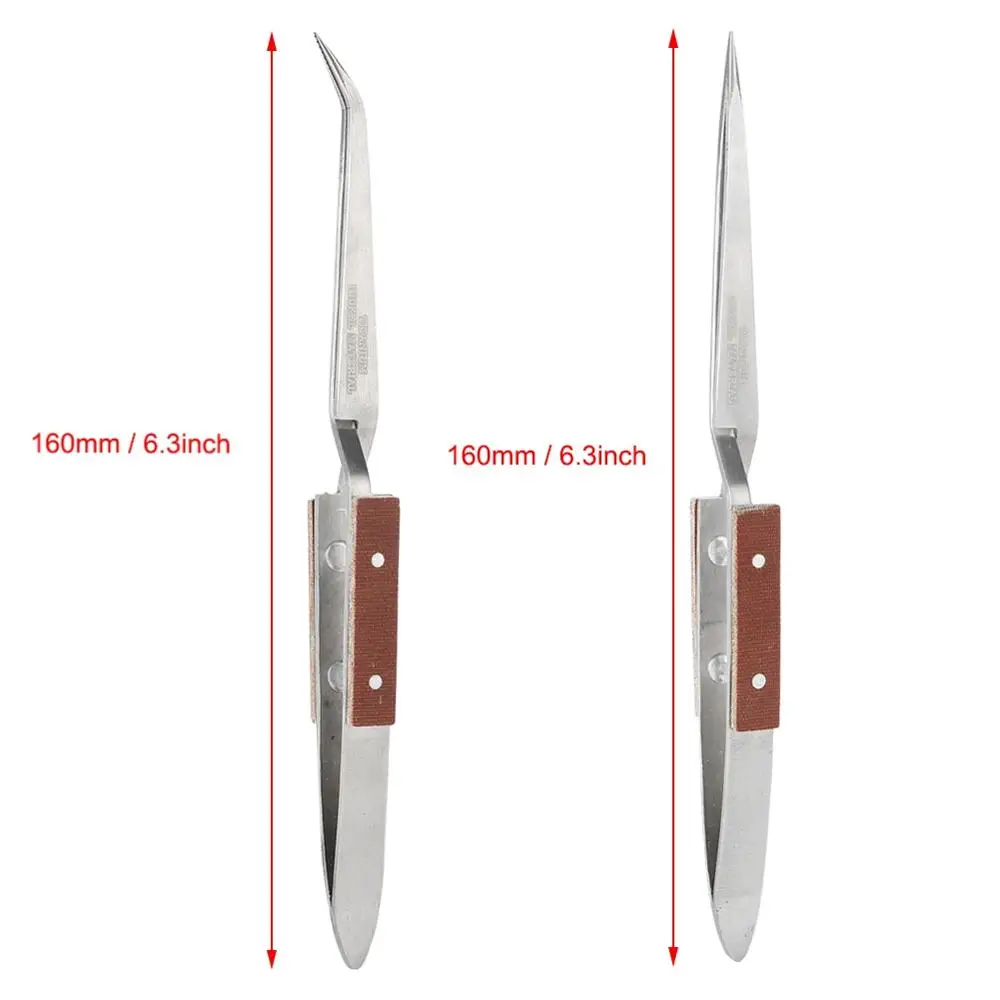 Jewelry Soldering Tweezer Curved/Straight Tip Self Lock Welding Cross Locking Making Processing Tool for Jeweler | Украшения и