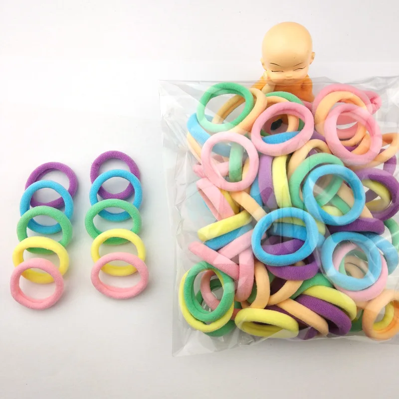 Резинки для волос девочек 100 шт. черные белые аксессуары 2020 резинки резинка