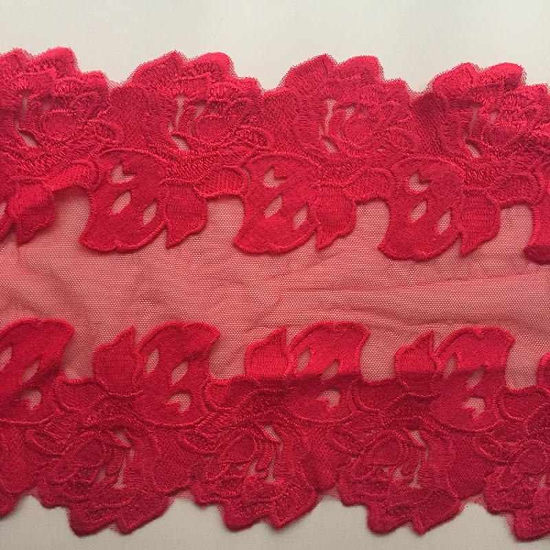 1 ярд красная кружевная отделка сделай сам украшение для волос ручной работы