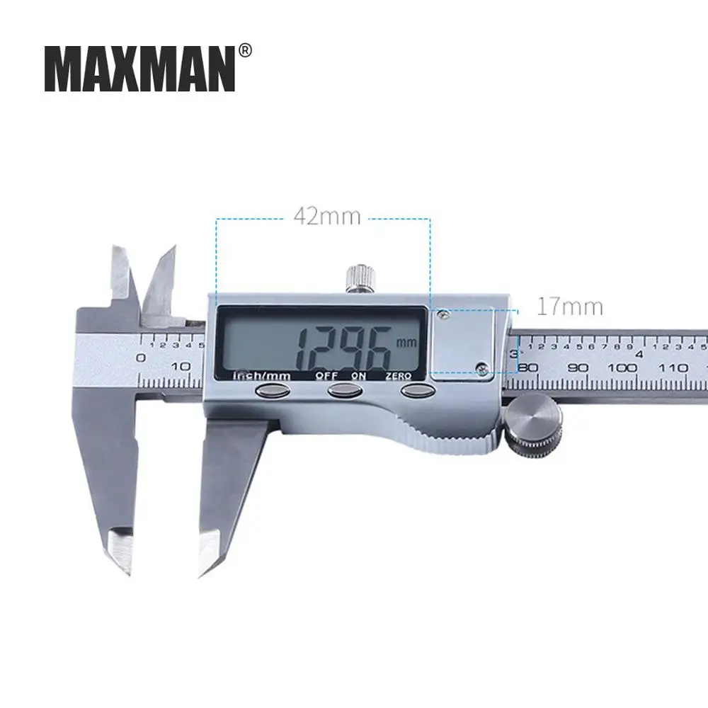 Цифровой штангенциркуль MAXMAN электронный нутромер из нержавеющей стали 0 300 мм 1 5 в