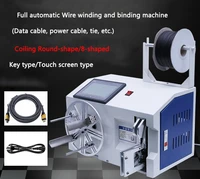 automatic wire winding and binding machine usb data cable power supply cord coiling and tie wire machine touch screen in english