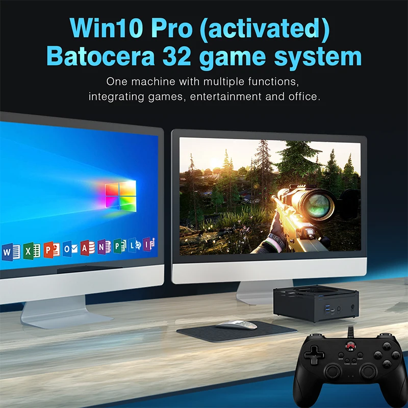 Супер консоль ПК Коробка для PS3/PS2/PS1/WII/DC 71000 + игры мини с двойным экраном выход 2T HDD