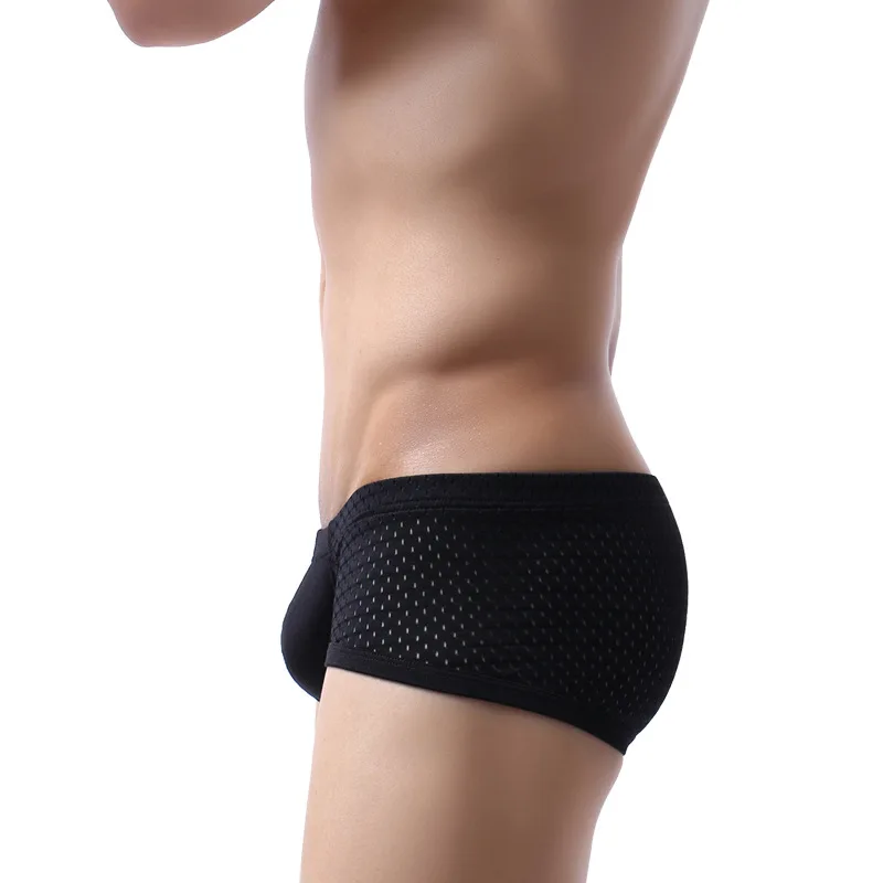Men Mesh Underwear Boxers Fashion Slip Underpants Elastic Waist Breathable Quick Dry Boxer Shorts | Мужская одежда