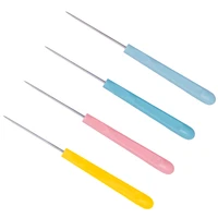 4 pcs plastic handle sewing awl for diy sewing repairing canvas leather sewing awl tools punch sewing awl kit hand stitching