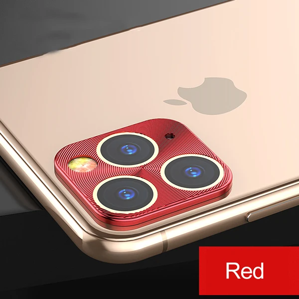 Red 1 Защитная пленка для объектива камеры для iPhone 11 Pro XS Max XR X чехол металлический защитный чехол для объектива телефона для iPhone X XR XS 11 Pro Чехол - Цвет: Red 1