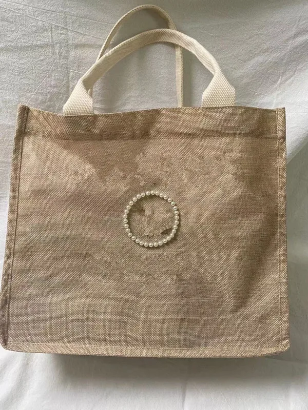 

Luxury Jute Pearl Women Bags Top-handle Bag Ladies Shoulder Bags for Women 2021 Brand Designer Women Handbags Main Kabelka