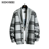 male knitted sweater striped casual cardigan men clothing autumn winter clothes man coat korean knitwear high quality