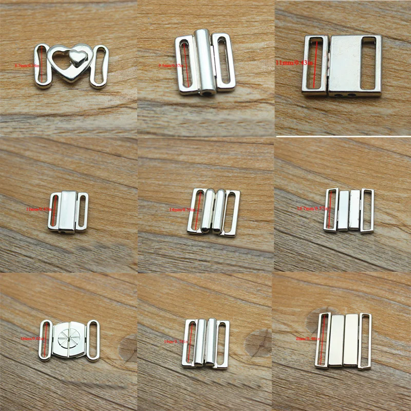 DIY 5 шт. бюстгальтер со сплавом Регулировка пряжки зажим купальник бикини застежка спереди бюстгальтер Пряжка Металл Серебро высокое качество аксессуары для бюстгальтера