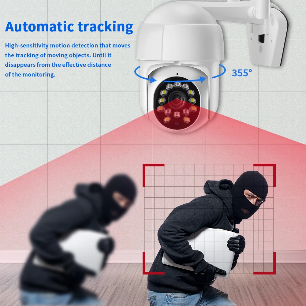 HD1080P Мини Смарт PTZ Wi-Fi Камера ONVIF Беспроводной IP 4xdigital зум Автоматическое