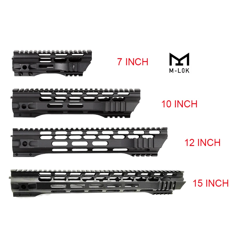 7 10 12 15 дюймов AEG M4 M16 AR15 свободный поплавок M Lock Quad Rail Guard Пикатинни рельс со
