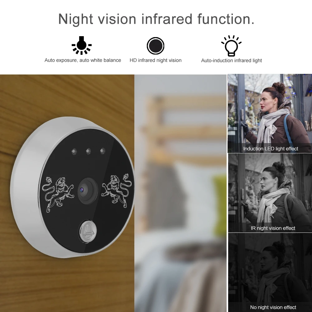 3.5inch TFT Wireless Electronic LCD Screen Doorbell IR Night Vision Visual Door Peephole Camera Video Bell | Безопасность и защита