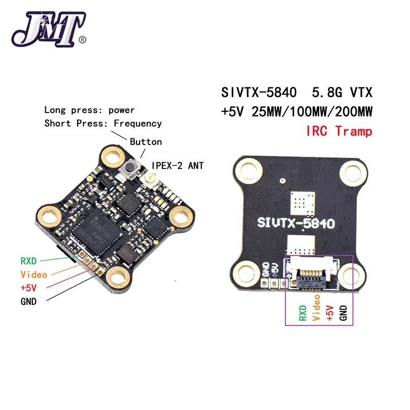 JMT F4 для Flytower SIF4 F4 Полетный контроллер+ 13A Blheli_S 2-4S бесщеточный ESC+ 40CH 25~ 200mW VTX 16*16mm для радиоуправляемого дрона FPV