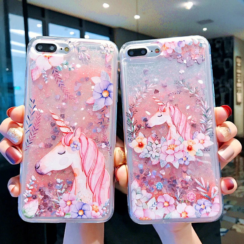 Силиконовый чехол с зыбучим песком для Samsung Note 10plus 4 5 8 9 A8 A5 A6plus A7 A9 Жидкий