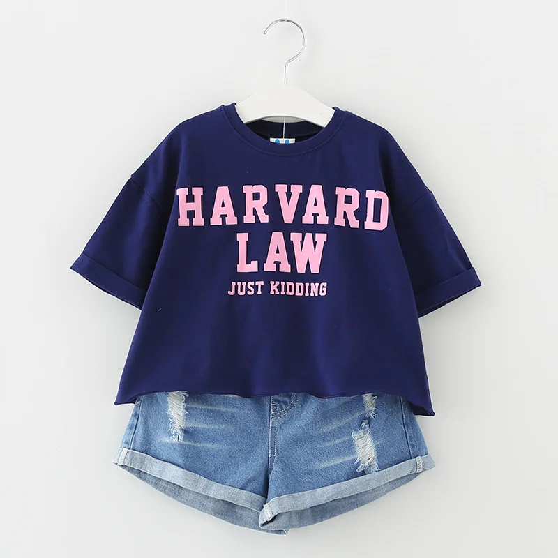 Летние комплекты одежды для маленьких девочек комплект детской футболка + шорты 2