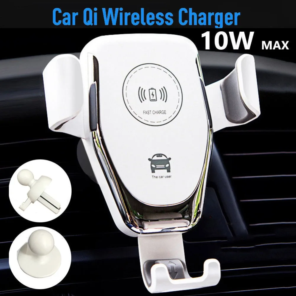 

10W Automatic Gravity Car Mount Wireless Charger Qi Fast Charging Phone Holder for IPhone 12 11 XS Max XR X 8 Samsung S20 S10 S9