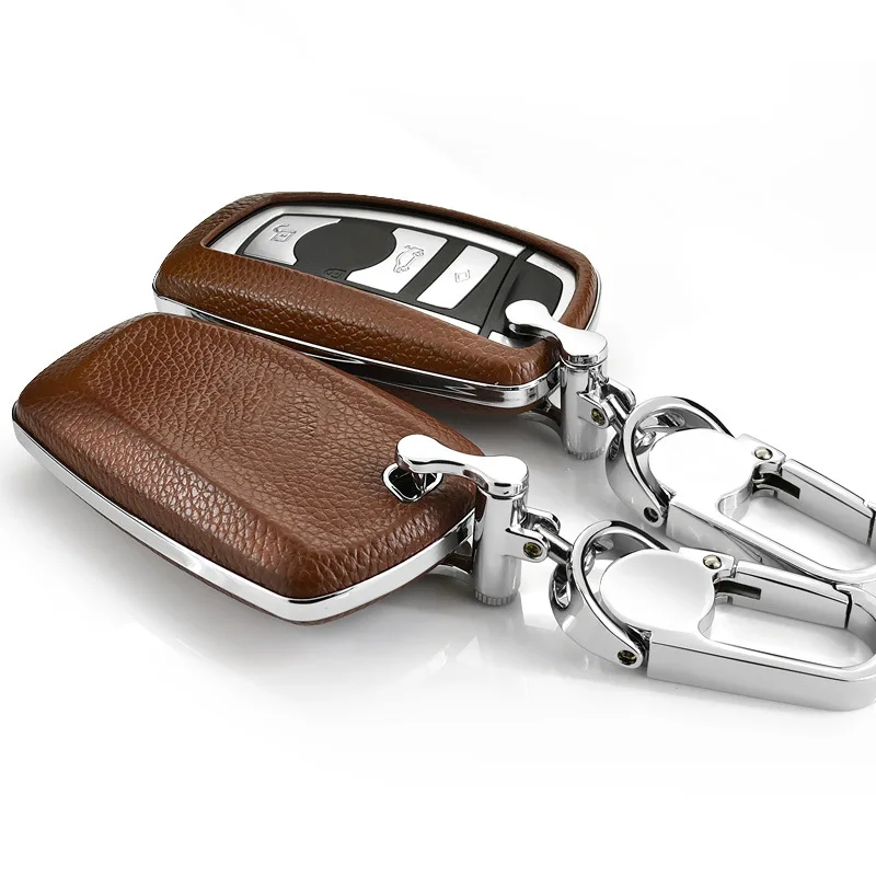 Верхний слой кожа + ABS чехол для дистанционного ключа от машины автомобильный BMW 1 2