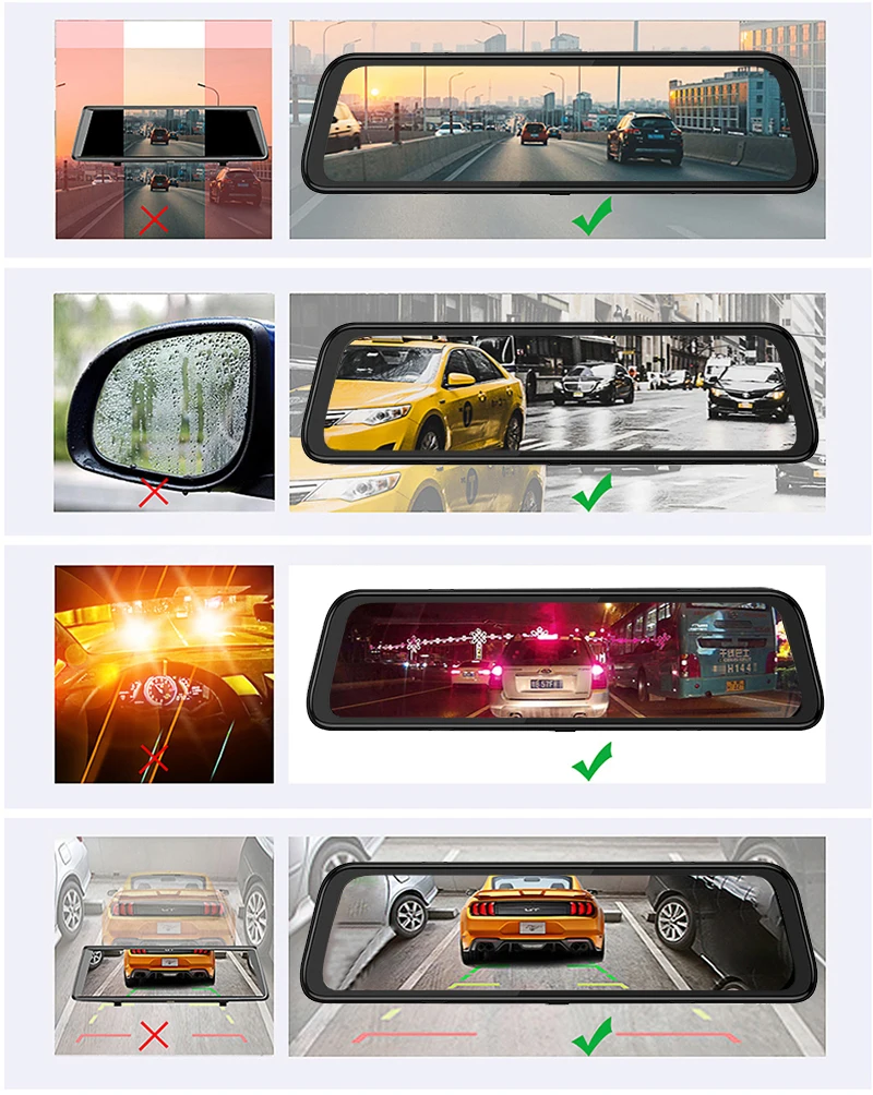 Bluavido 1" автомобильное зеркало заднего вида 4G Android 8,1 Dash Cam gps навигация ADAS FHD 1080P автомобильная видеокамера рекордер DVR Удаленный просмотр