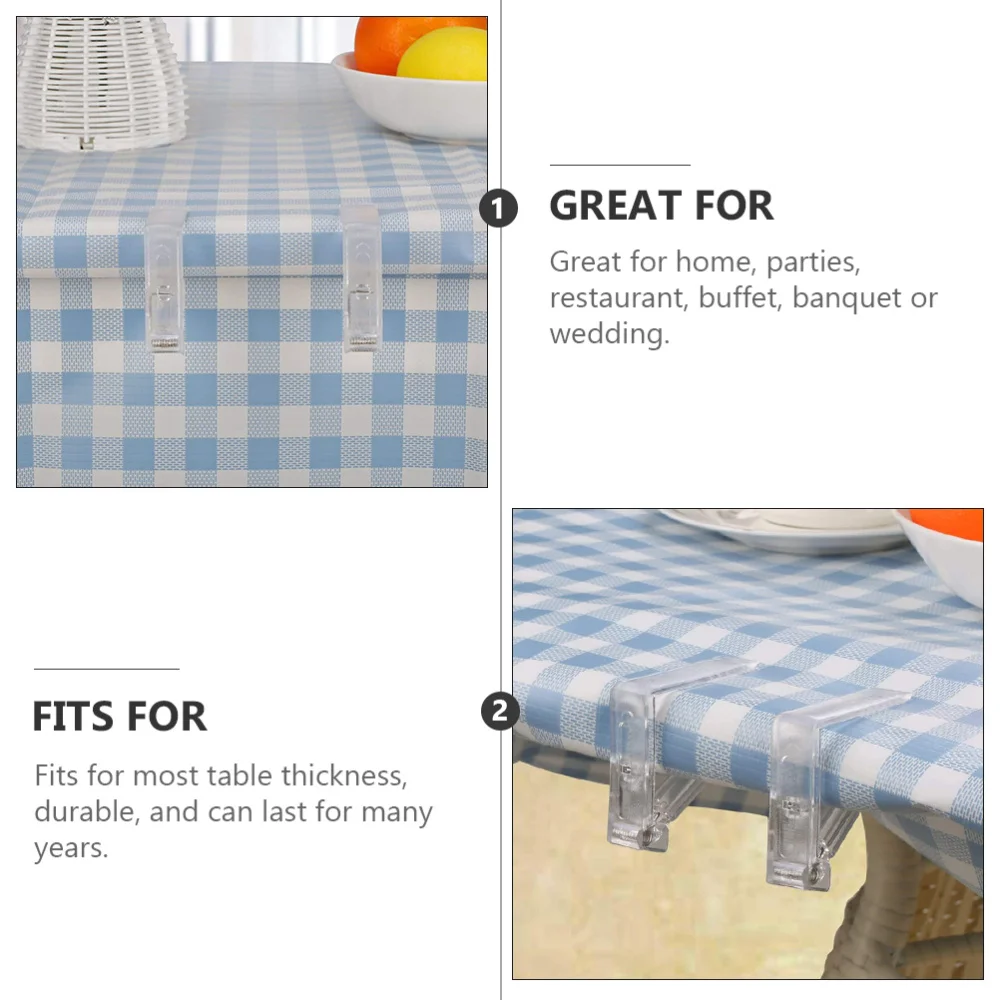

8 Pcs Useful Tablecloth Clips Anti-slip Table Cover Clamps Tablecloh Fixing Tool