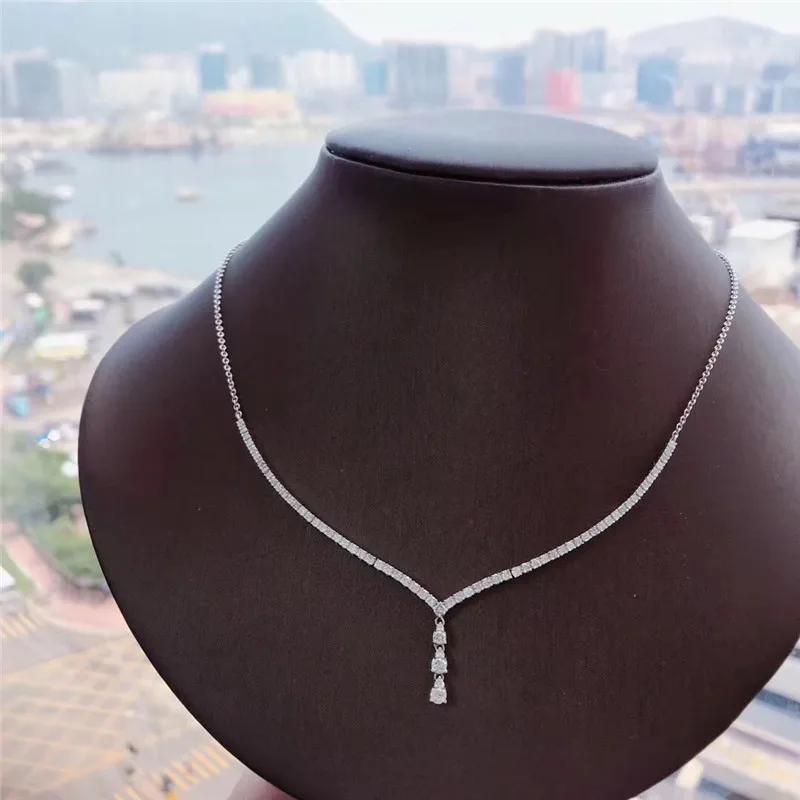 Настоящее 18 К Золотое бриллиантовое ожерелье 1.5ct для женщин можно выбрать