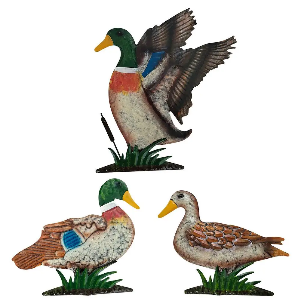 

Garden Duck Crafts Wrought Iron Courtyard Metal Mallard Decor Ferrous Metal Courtyard Square Wild Ducks Furnishing Articles