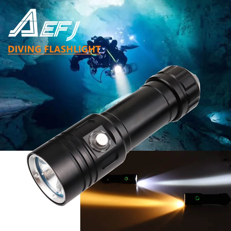 Super bright Diving Flashlight L2 LED IPX8 highest waterproof rating Professional diving light Powered by 18650 or 26650 battery | Освещение