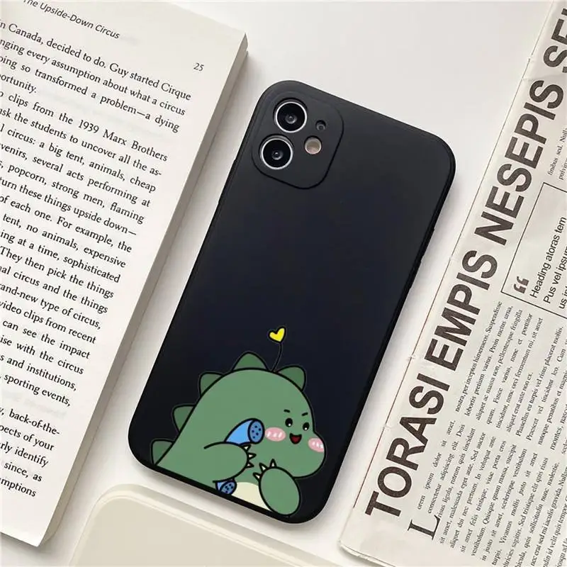 

Cute dinosaur BBF double Phone Case for iPhone 12 11 mini pro XS MAX 8 7 6 6S Plus X 5S SE 2020 XR