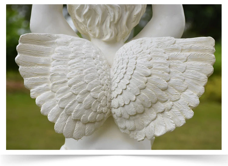 Большой размер 76 см аксессуары для дома и сада Двор ангел мальчик держатель