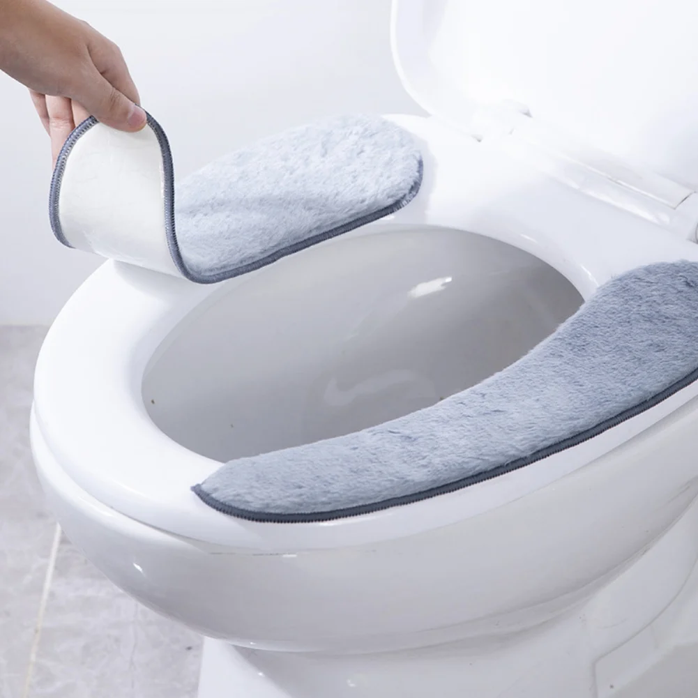 

Warmer Toilet Seat Cover Pads Washable and Reusable Cushion for Winter Home Toilet Decor Bathroom Products